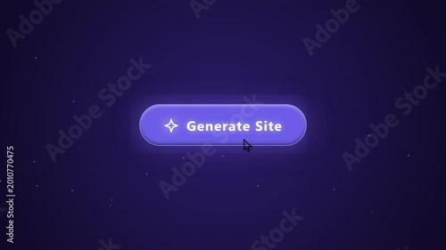 Interactive Website Generator Button Concept with Loading Animation