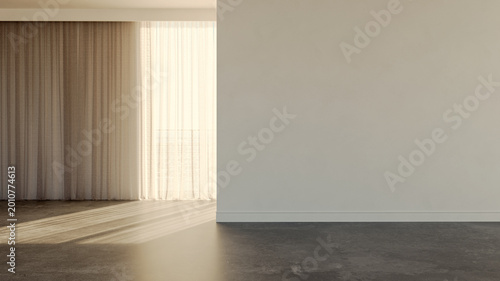 3D render, illustration Luxury modern living room interior,  realistic lighting, wide angle, contemporary furniture, clean lines, minimalist decor, elegant home design, large window