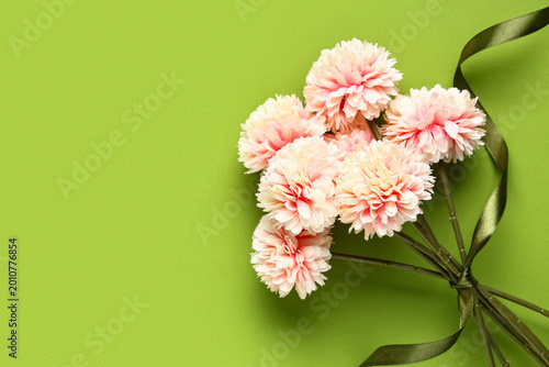 Pink carnation bouquet with...