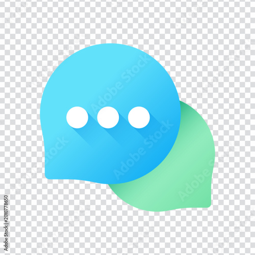 Chat Message Bubble Conversation Talk Communication App Design