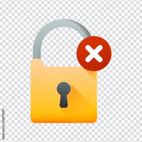 Unlocked Open Access Security Freedom Permission Padlock Design