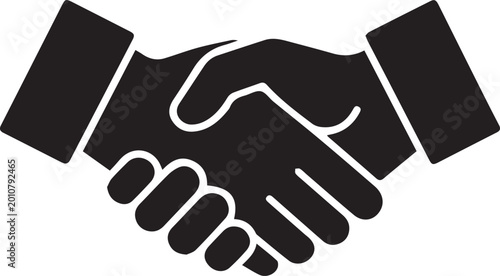 Two hands shaking in a handshake agreement Vector