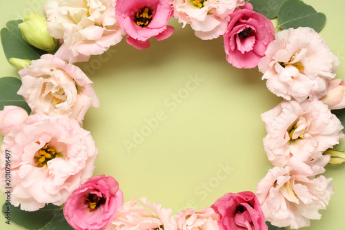 Frame made of different bea...