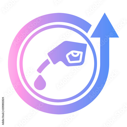 Schilderij op canvas inflation Line Gradient Icon