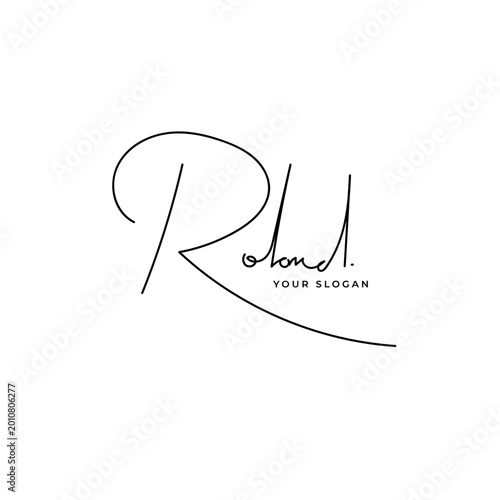 Roland name signature logo vector design