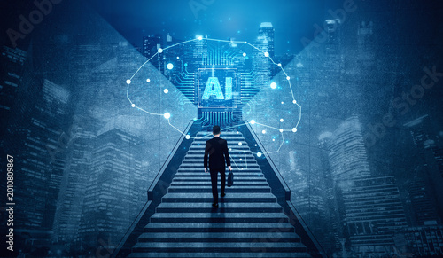 Fotografi A concept of a deep learning neural network
