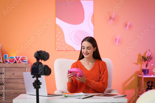 Beautiful young woman with ...