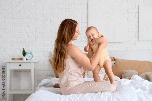 Mother with her little baby...