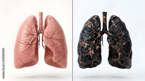 No smoking awareness lung comparison