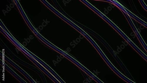 Multicolored lines on black background.
