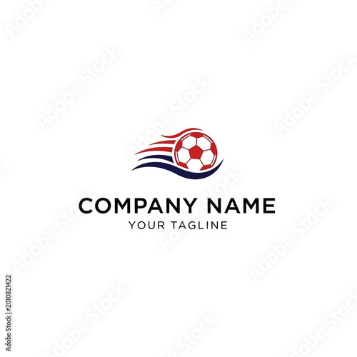 Konstfotografi Dynamic Soccer Ball Logo with American Flag Elements for Sports Company Branding