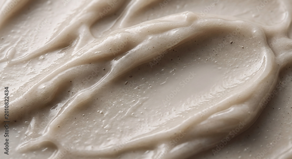 Obraz premium Beige creamy clay skincare texture macro background with smooth organic surface and luxury beauty concept