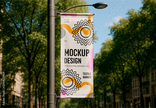 Textile Banner Mockup