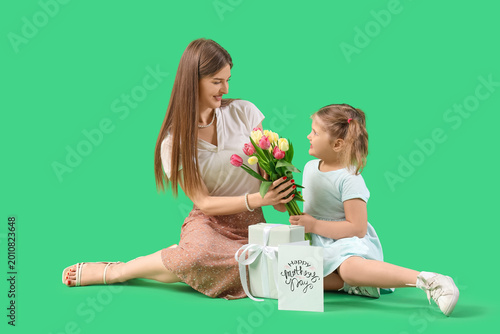 Mom with her little daughte...