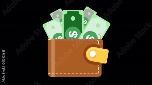 Wallet Animation 4K On Alpha