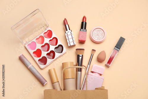 Set of cosmetic products in...