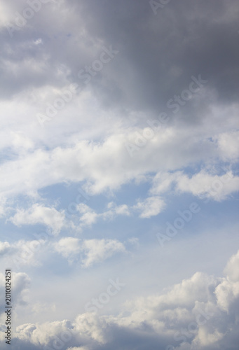 It is a sky with large clouds.