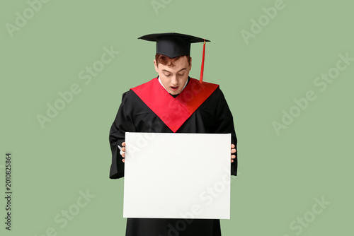 Male graduating student wit...