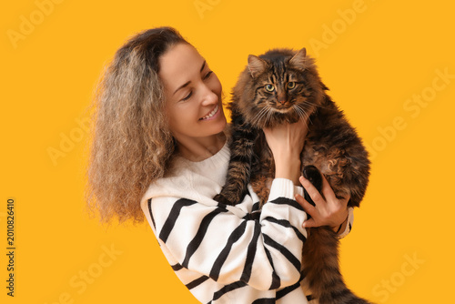 Beautiful mature woman with...
