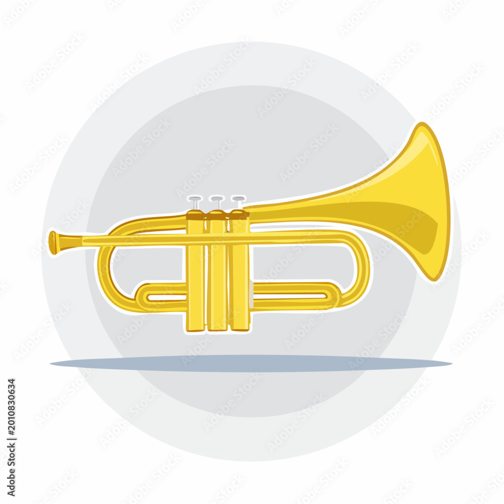 Fototapeta premium Golden Trumpet Illustration