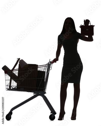 Silhouette of young woman w...