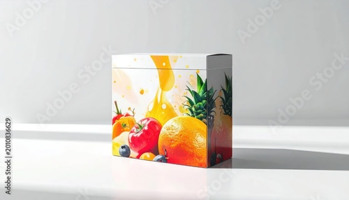 Vibrant Assortment of Fresh Fruits and Juice Splash.