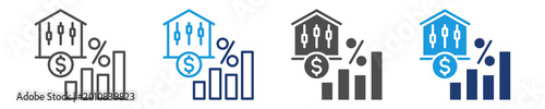 adjustable rate icon set multiple style