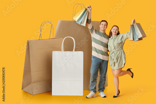 Beautiful young couple with...