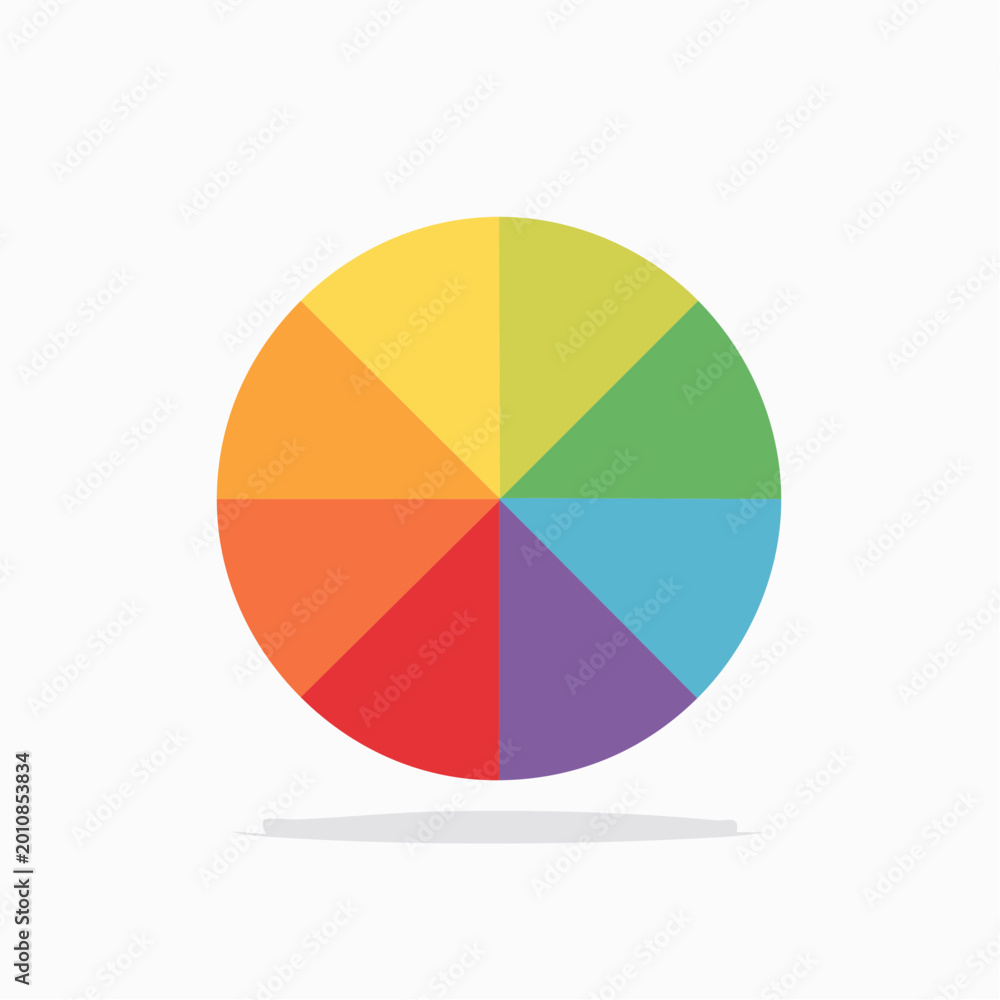 Fototapeta premium Colorful Color Wheel Diagram