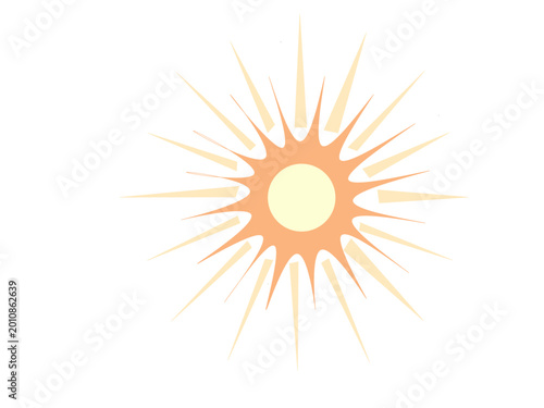 Abstract Sunburst Light Effect with Sharp Rays