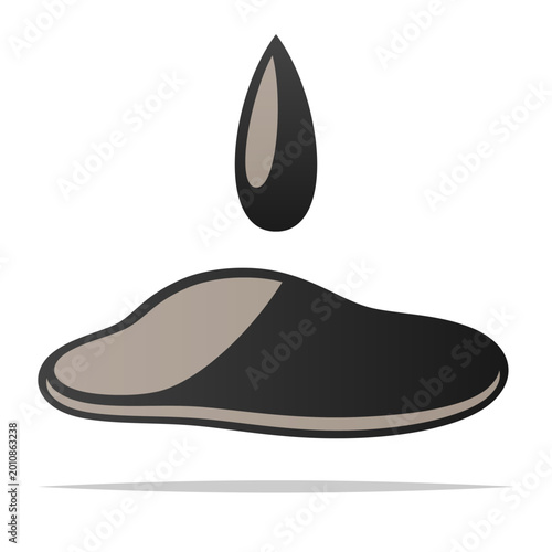 Spilled crude oil vector isolated illustration