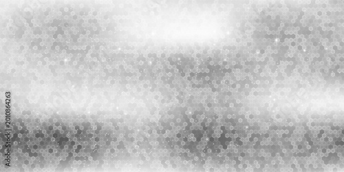 Tableau sur toile Silver mosaic disco ball background with white mirror glitter and light spots texture