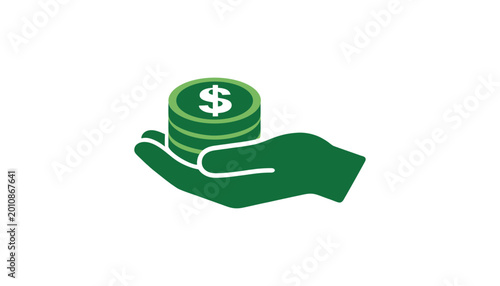 Schilderij op canvas cash money for finance professional business logo design template