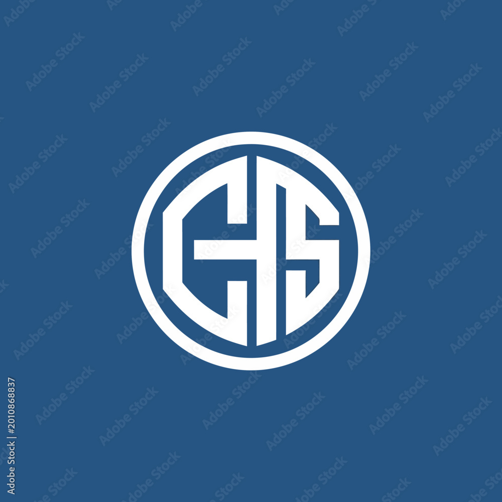 Obraz premium Monogram Logo Design Featuring Intertwined Letters G, H, and S.