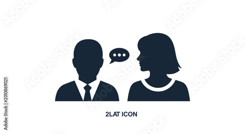 Foto Businessman talking to woman.
