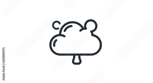 Fotografie Cloud with rain and sun.