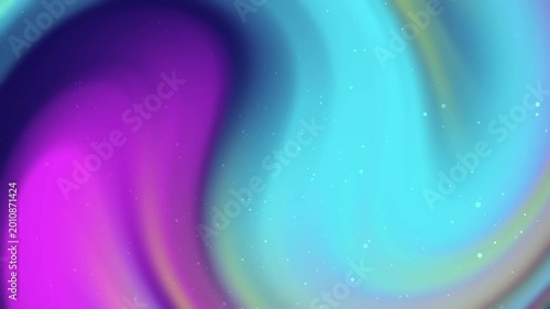 Abstract Mint Green and Light Blue Gradient Background with Fluid Waves and Stardust