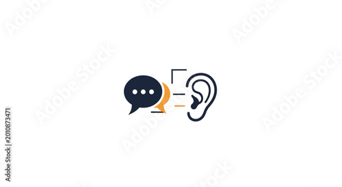 Slika na platnu Communication Hearing Speech Bubble.
