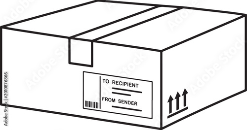 Set of business, SEO, and logistics line icons