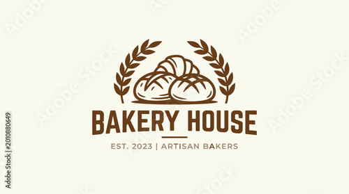 Bakery House Artisan Bakers Logo Design.