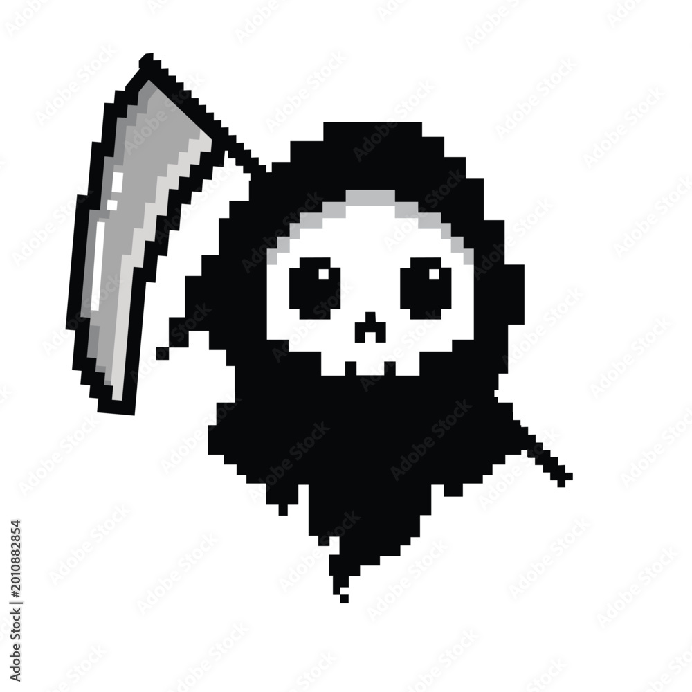 Obraz premium grim reaper 8 bit character