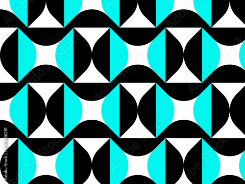 Repeating Geometric Tile Background Pattern Design