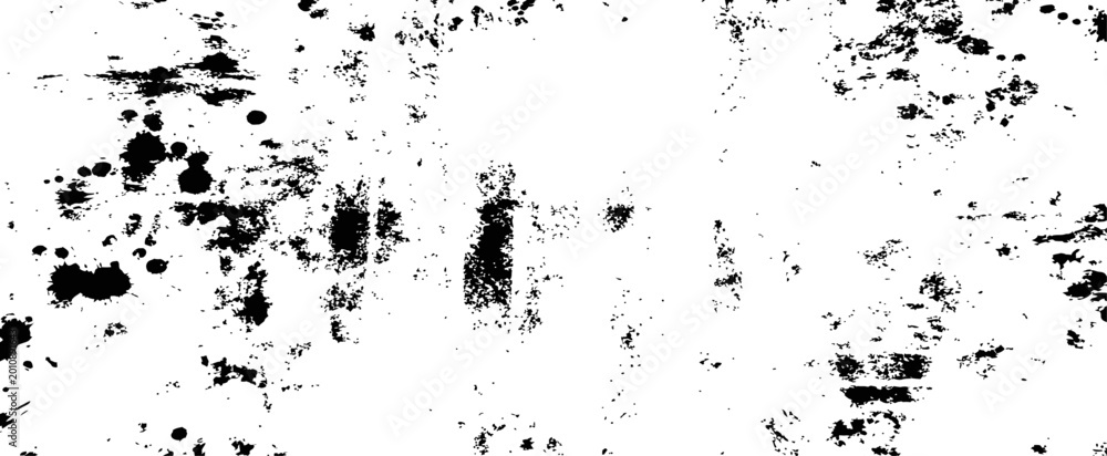 Obraz premium Black and White Grunge Ink Splatter Distressed Overlay Texture Background