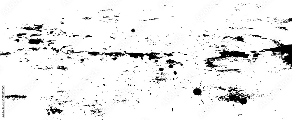 Fototapeta premium Abstract black grunge splatter background with distressed ink texture