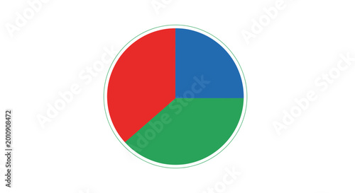 Colorful Pie Chart with Three Segments on White Background Free Download Colorful Pie Chart with Three Segments on White Background - GFXLoad