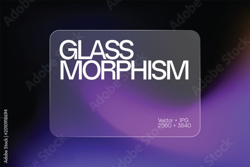 Frosted Glass Effect With Blurred Glass Morphism With Glass textured Gradient Background With Abstract Mesh