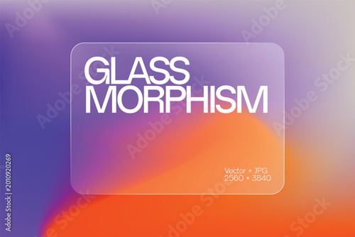 Frosted Glass Effect With Blurred Glass Morphism With Glass textured Gradient Background With Abstract Mesh