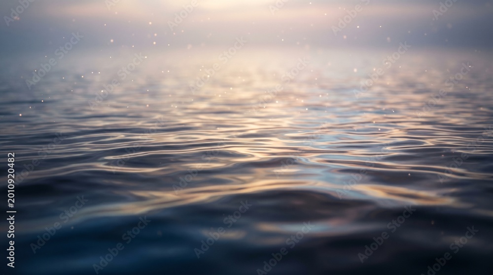 Obraz premium きらめく光と穏やかな波が織りなす上質な背景｜A high-quality background created by shimmering light and gentle waves｜Generative AI