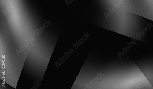 Quadro su tela black background with a combination of sharp geometric graphics and soft gray gradients