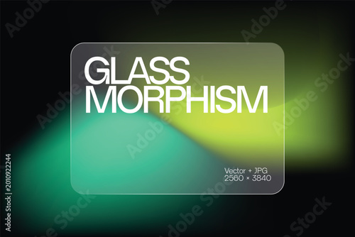 Frosted Glass Effect With Blurred Glass Morphism With Glass textured Gradient Background With Abstract Mesh
